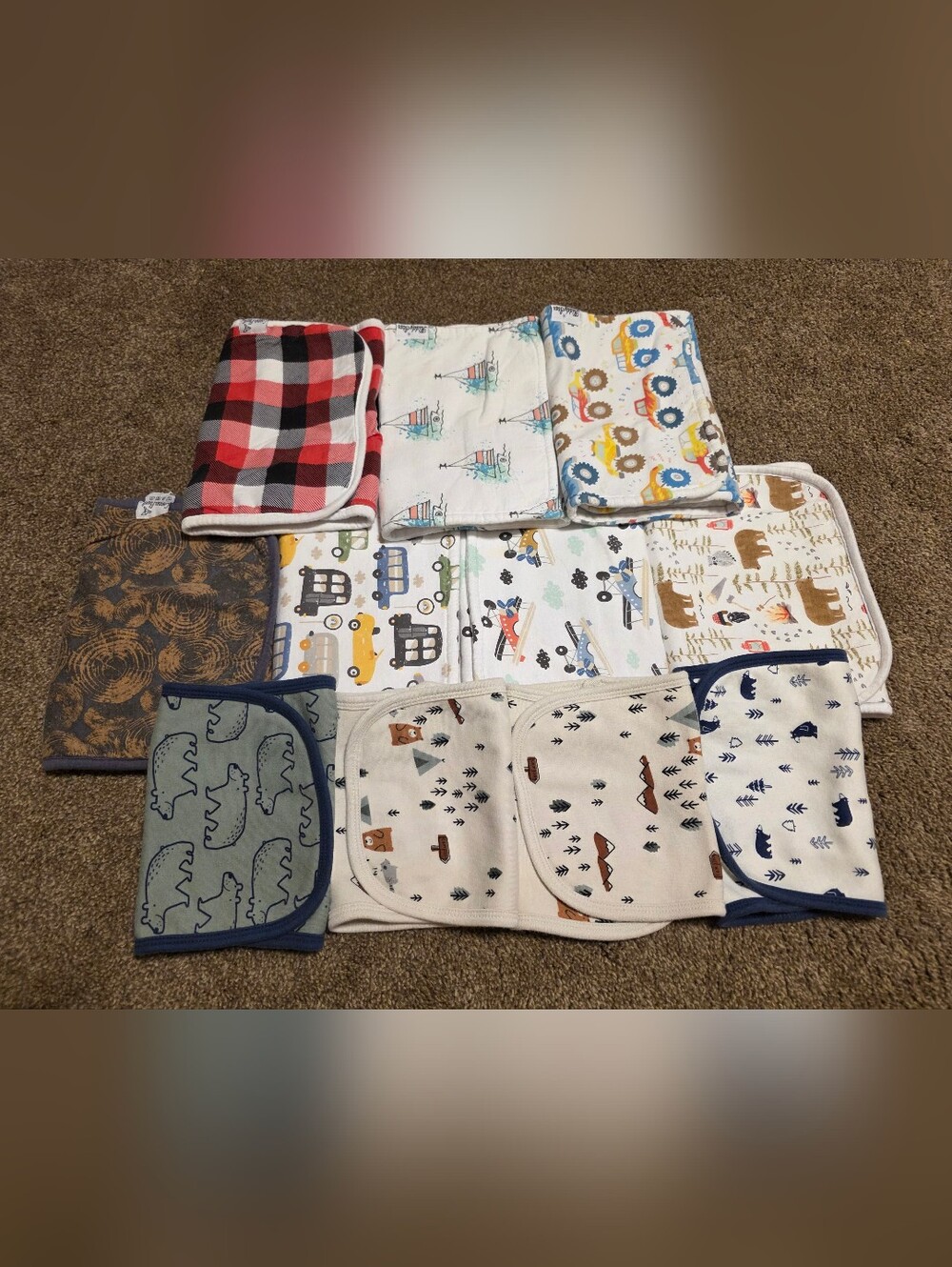 Lot Of 11 Burp Cloths